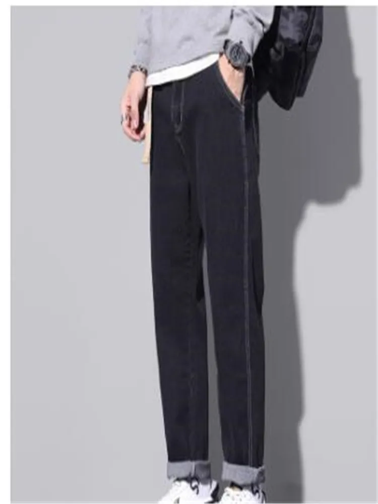 2022 New Winter Autumn Mens Cotton Casual Jeans for Men High Quality Male Pants