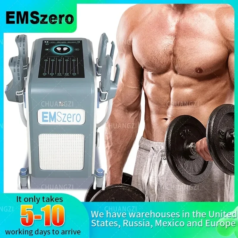 

2023 EMS Hi-emt Rf 14 Tesla 6000W Body Sculpting Emszero Machine 4 Handles Electromagnetic Building Muscle Body Slim for Salon