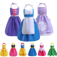 disney princess series aprons for girl household%c2%a0cooking baking apron for%c2%a0women child and adult waterproof%c2%a0cleaning tool tablier