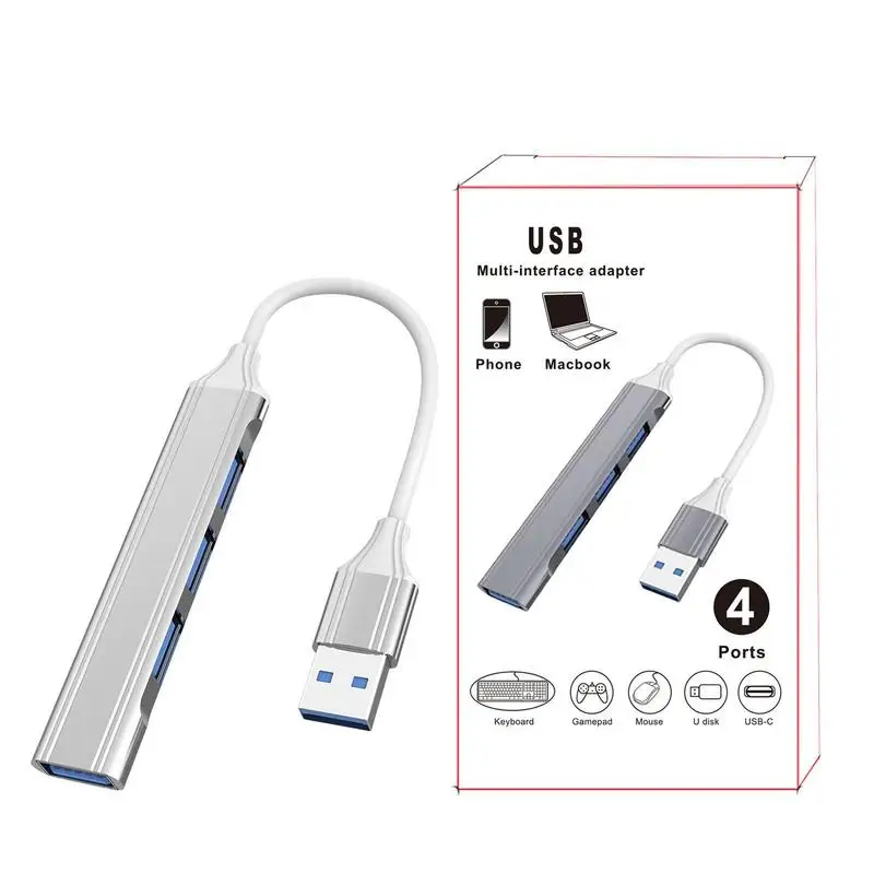 

Несколько USB-портов для ноутбука, USB 3.0 Порт-удлинитель, 4-портовый USB-удлинитель для ноутбука, флеш-накопитель, принтер, клавиатура, мышь, быстрая передача данных