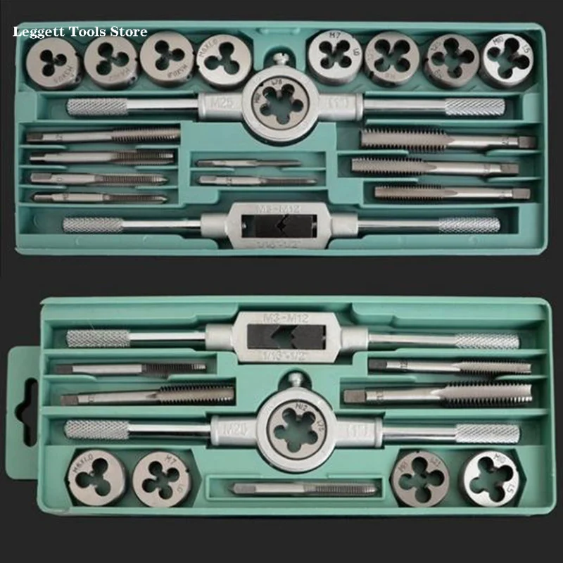 Набор гаечных ключей Tap And Die Pro 12/20 шт. M3/M12 ручной спиральный точечный прямой