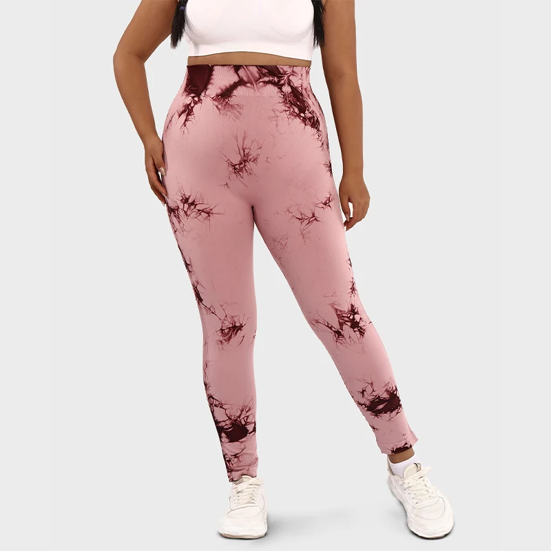 LUOYIYANG Tie Dye Seamless Plus Size Women's Leggings Push Up Sports Yoga Pants Gym Fitness Workout Women Clothing 2023 L-3XL