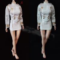 16 scale female soldier sexy white sailing uniform set long sleeve jacket white pencil skirt for 12 inches action figure