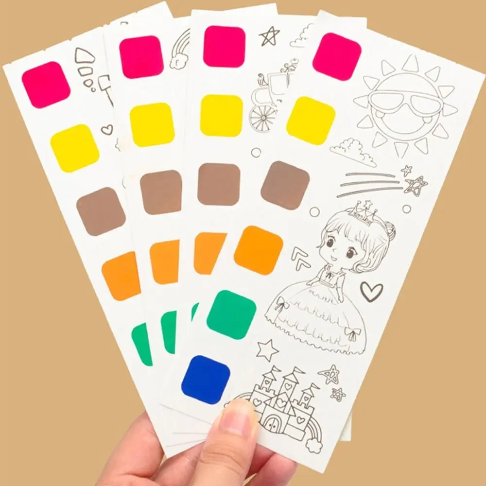 

With Pigment Gouache Graffiti Book With Brush Animal Watercolor Painting Note Book Sea World Filling Color Book