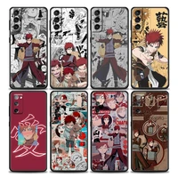 anime naruto gaara phone case for samsung galaxy s7 s8 s9 s10e s21 s20 fe plus note 20 ultra 5g soft silicone