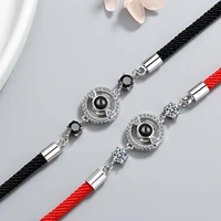 925 stamp silver color bracelet red string bracelet meaning with zirconia chain linked for women charm bangle jewelry pulseira