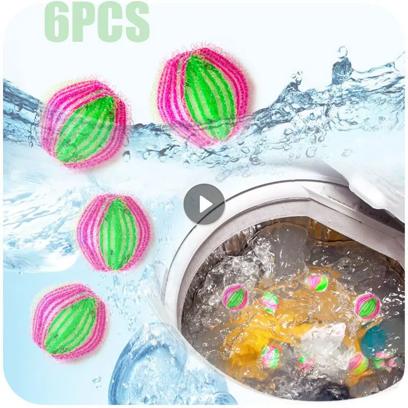 

6 шт., многоразовые шарики для удаления шерсти в стиральной машине