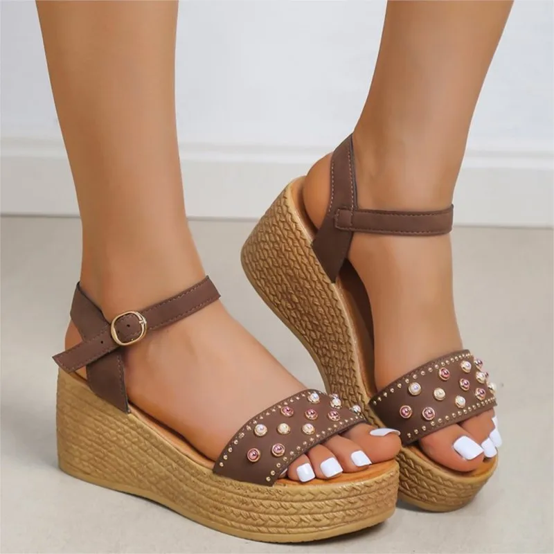 

Maogu Platform Sandals 2023 Fashion Heels for Women Sandal Wedges Shoes Casual Peep Toe Women's Summer Footwear Espadrille Femme