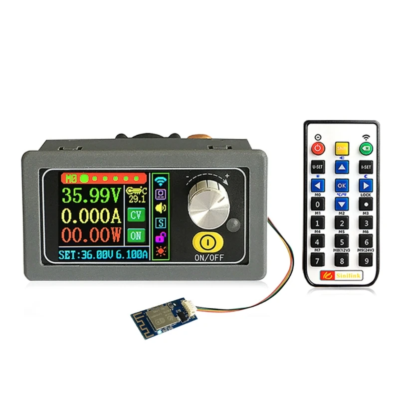 

36V6A LCD Constant Voltage Current Indicator Adjustable Step Up Down B-uck Boost Power Supply Voltage Regulator Module 367D