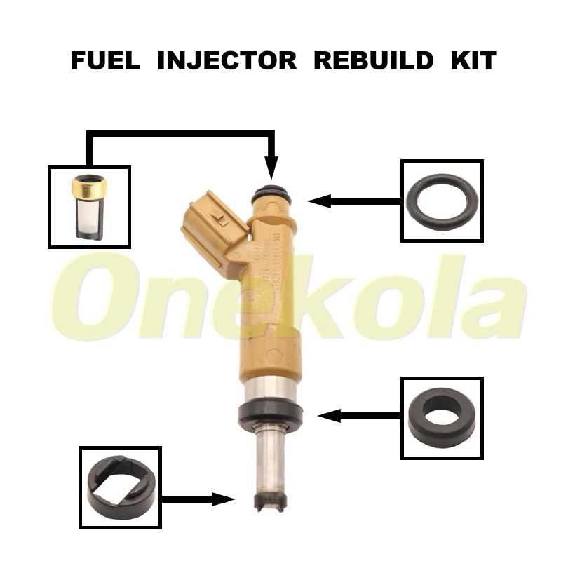

Fuel Injector Service Repair Kit Filters Orings Seals Grommets for 23250-0T010 23250-0T020 For 2009-2015 Toyota Corolla Matrix