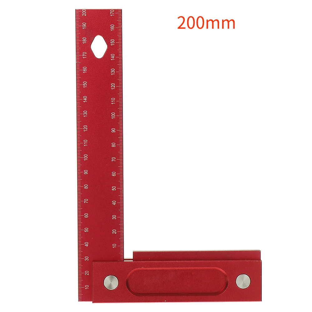 

150/200mm Metric Precision Woodworking Square Aluminum Alloy Wide Seat Scribing Tool L 90° Right Angle Ruler New