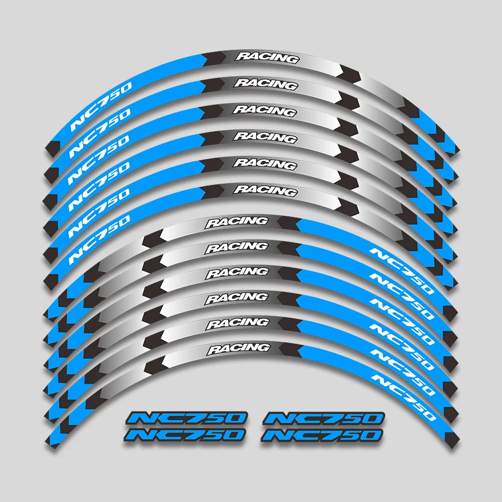 

Motorcycle Accessories Sticker Wheels Decals Rim Tire Reflective Stripe Tape Set For HONDA NC750S NC750X NC750 NC 750 nc750 x/s