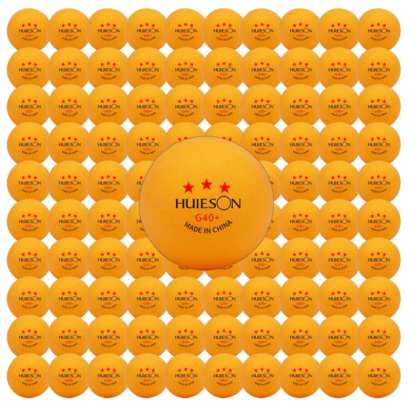 Мячи Huieson трехзвездочные для настольного тенниса, 40 + мм, 100 г, белый и желтый, 2,8 шт.