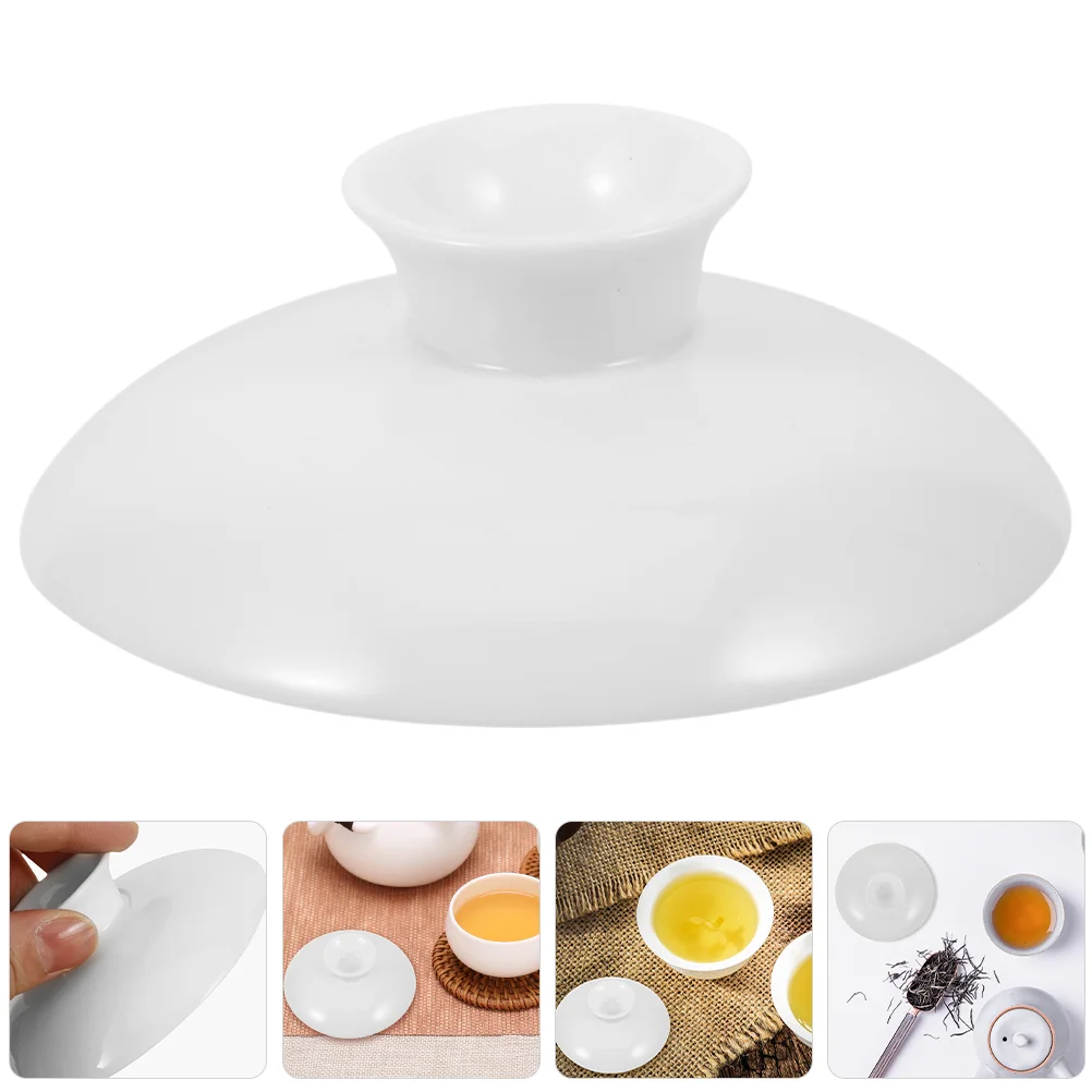 

Керамическая крышка для чайной чашки Gaiwan белая
