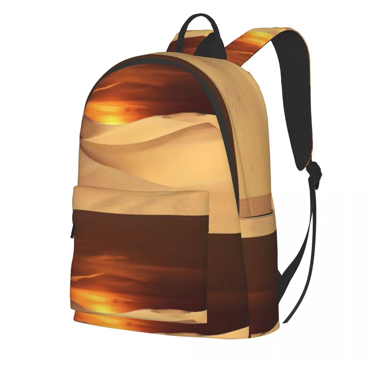 

Desert Sun Backpack Landscape Sunset Dune Student Unisex Trekking Backpacks Breathable Aesthetic High School Bags Rucksack