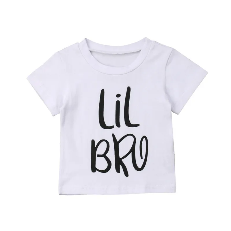 Big Brother Little Sister Kids Clothes Baby Girls Boys Casual T-shirt Summer Short Sleeve T Shirt Family Matching Outfit Tops images - 6