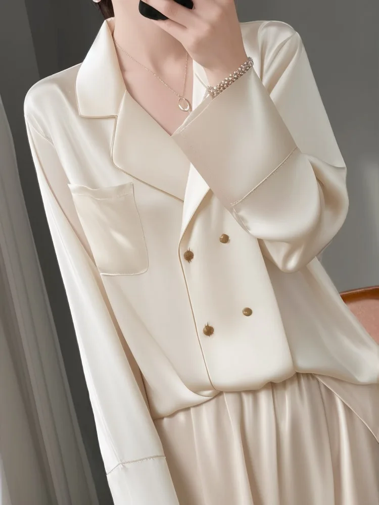 Высококачественная весенне-осенняя Пижама с воротником деревянной пряжкой