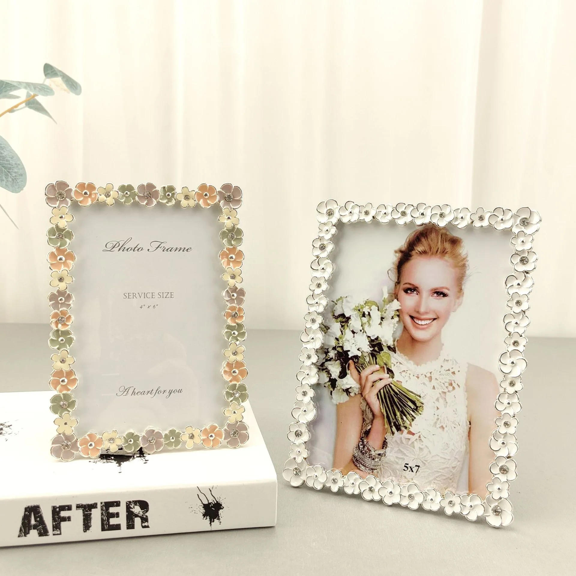 Европейская мода простая металлическая рамка для фотографий Свадебная