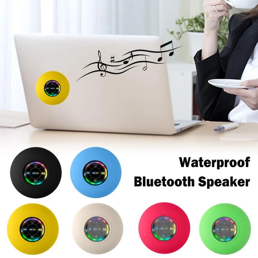 Mini Portable Suction Cup Bluetooth Speaker Wireless Waterproof Shower Bathroom For Phone Soundbar Hand Free Car Loudspeaker