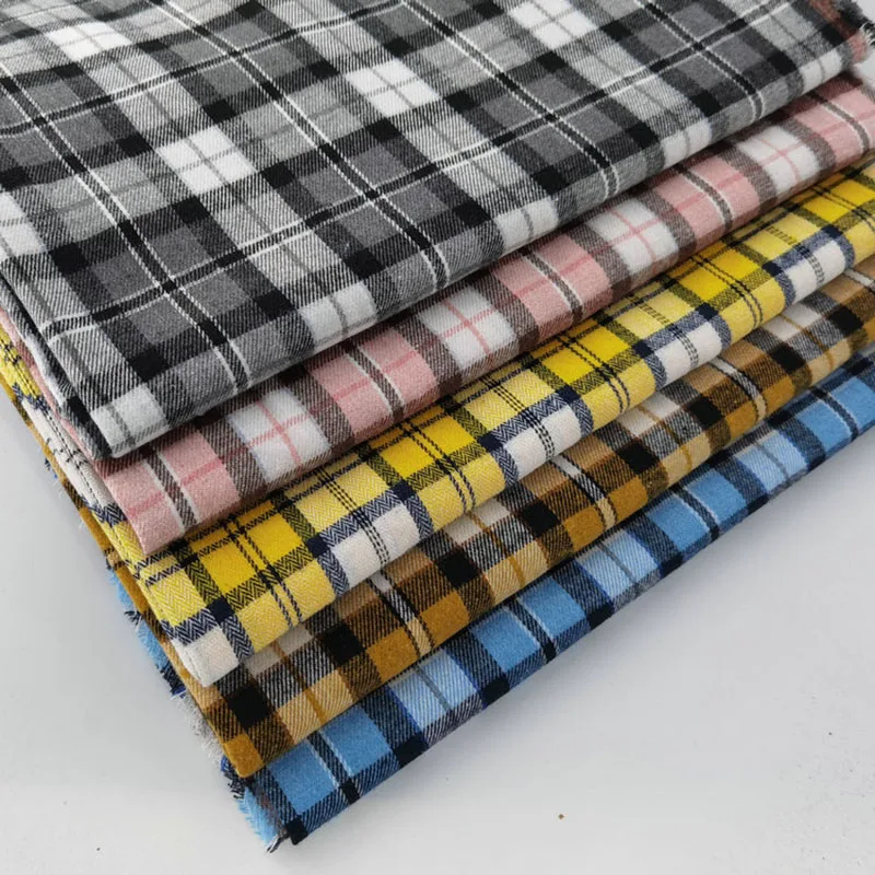 

100CM X145CM Checks Woven Jacquard Cotton Fabric for Handwork Sewing Ladies JK skirt Shirt Tartan Designer DIY Fabric
