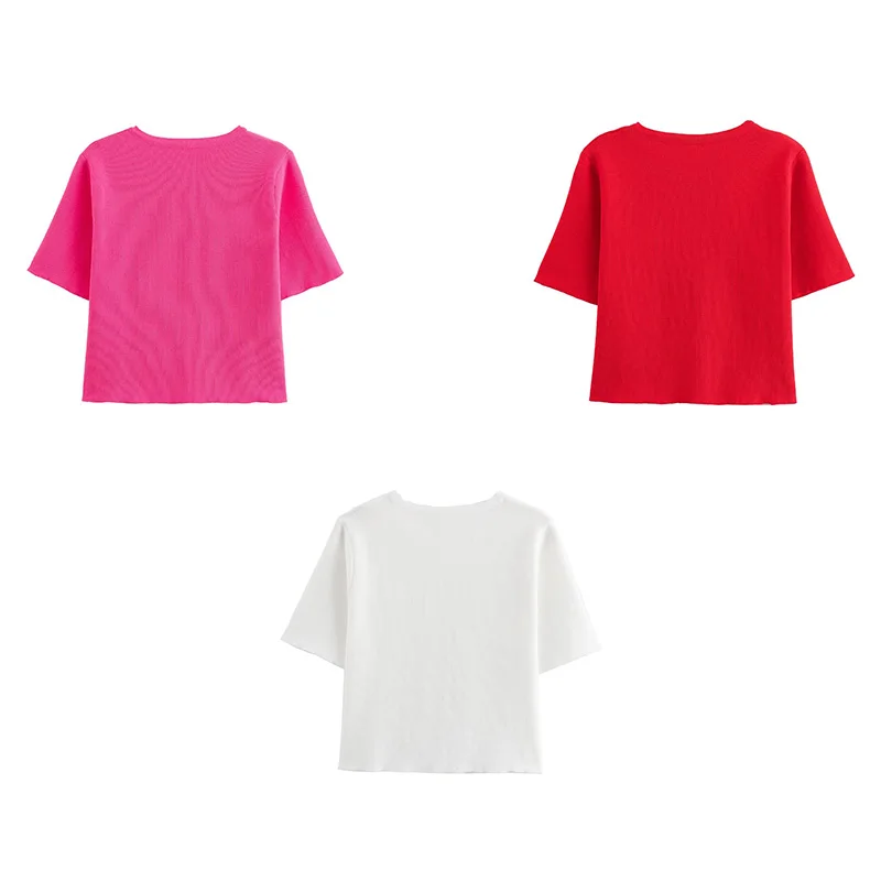 Женская модная однотонная короткая блузка Koekop на одной пуговице винтажная