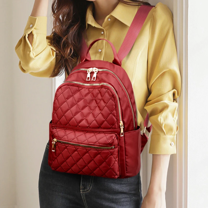 

Повседневный женский рюкзак, водонепроницаемый ранец из ткани «Оксфорд» высокого качества, модная Женская дорожная сумка с узором