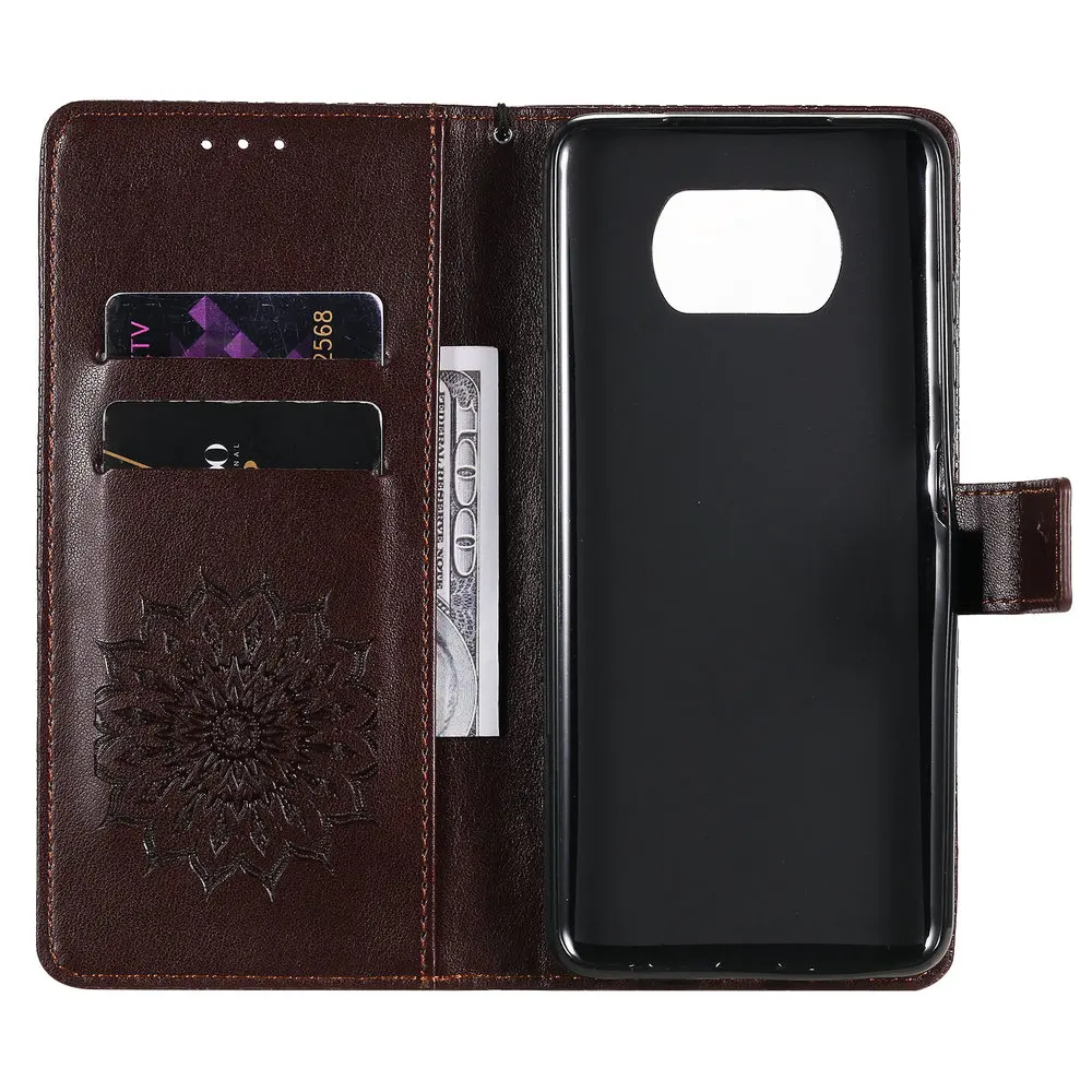 For Xiaomi Poco X3 NFC M5s M4 Pro 5G Case Embossed Leather Wallet Card Slot Funda Mi Poco X4 Pro M3 X 3 GT M 4 X 4G Flip Cover
