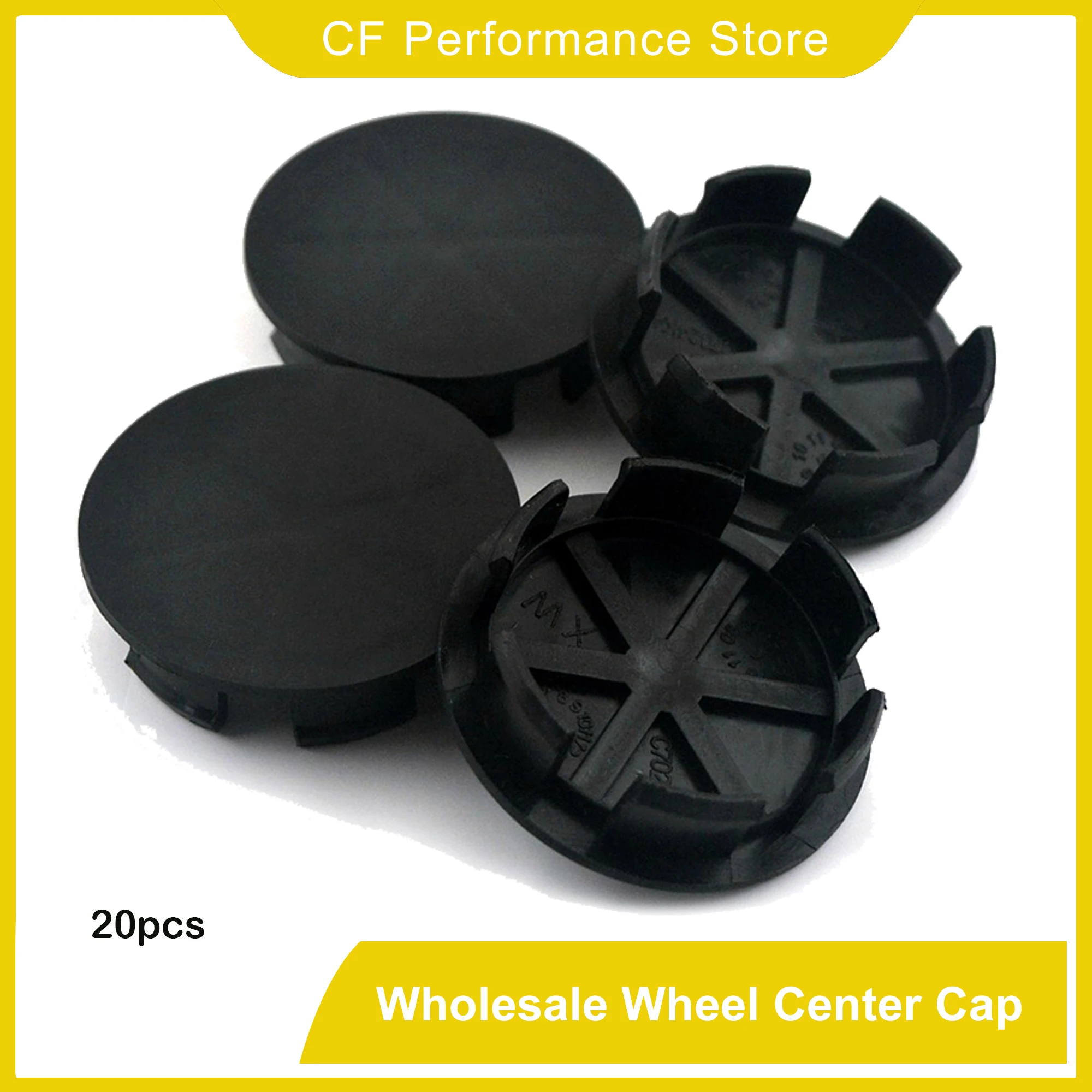 20pcs 48mm 42mm Wheel Center Cap  For Rim Cover 46746586  04726183AB Black No Logo Car Dust-proof  Styling Accessories