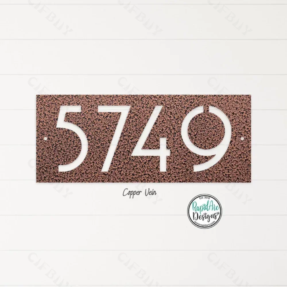 Индивидуальный прямоугольный знак середины века с номером дома металлическая