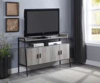 TV Stand TV Cabinet TV Table Center Table TV Console Gray Oak Black Finish Armarios Meuble TV 52"L x 18"W x 33"H