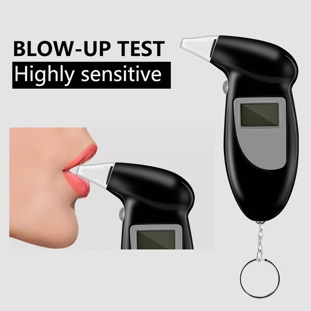 

new Alcohol Breath Tester Breathalyzer Analyzer Detector Test Keychain Breathalizer Breathalyser Device With LCD Screen