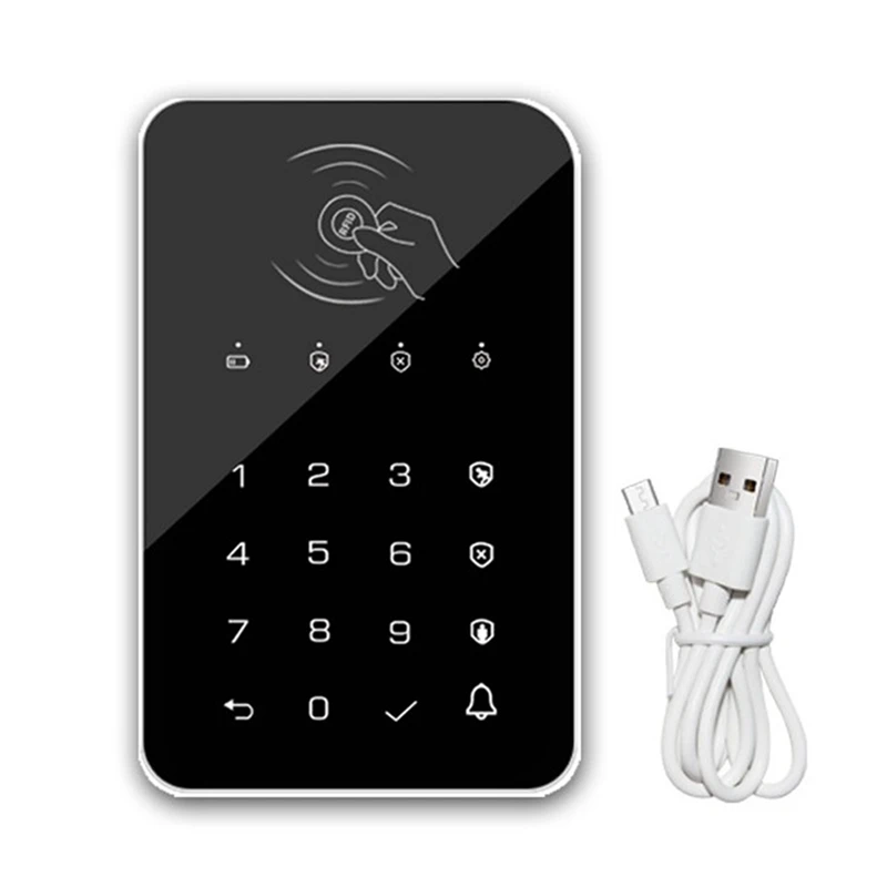 

433Mhz Wireless Keyboard Touch Pad Doorbell Button For G50 / G30 / PG103 / W2B Wifi GSM Alarm RFID Card Rechargeable