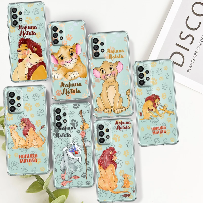 

The Lion King For Samsung A14 A54 A34 A73 A53 A33 A23 A13 A32 A72 A52 A32 A22 A03 Silicone Transparent Phone Case Coque Capa