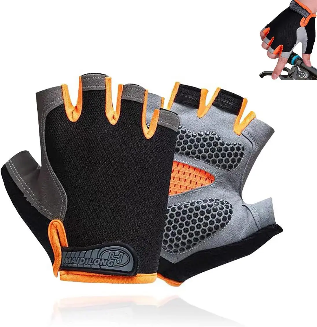 

Перчатки с полупальцами для спортзала MTB, гелевые амортизирующие противоскользящие дышащие для рыбалки, фитнеса, рыбалки, мальчиков, девочек, унисекс.