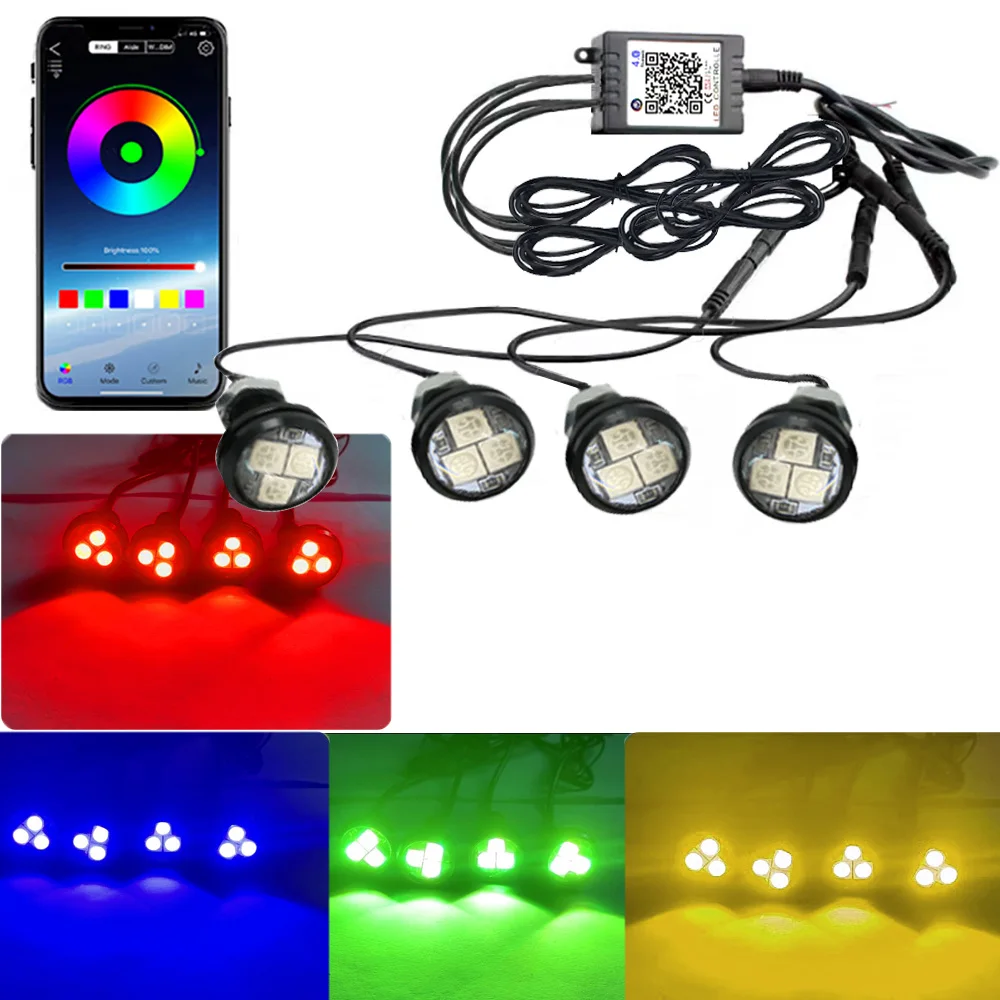 Телефон Орлиный глаз с разноцветными лампами и управлением через приложение