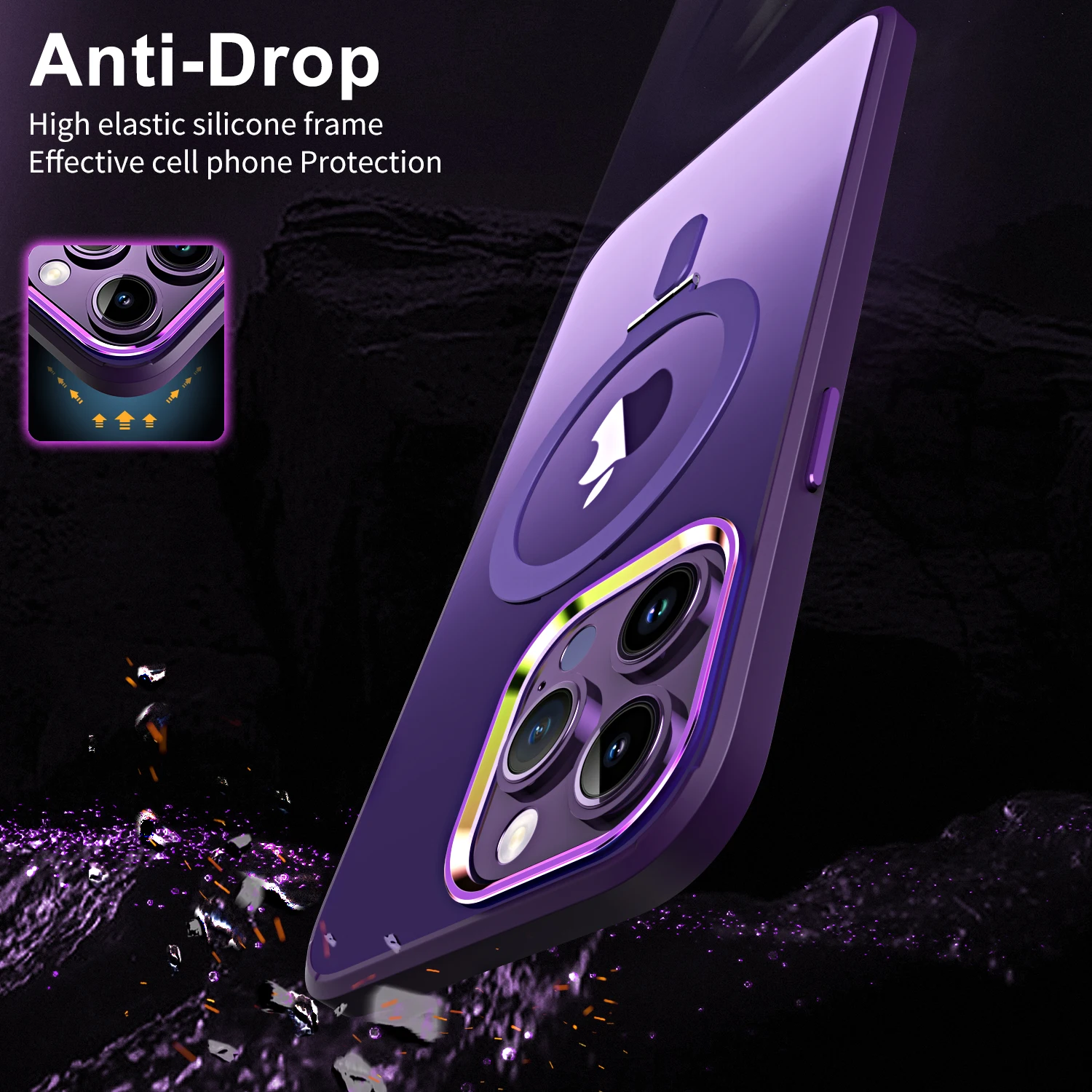 Magnetic Stand Case For iPhone 11 12 13 14 Pro Max With Mobile Phone Holder TPU Soft Frame Transparent Cover For IPHON 14 Plus