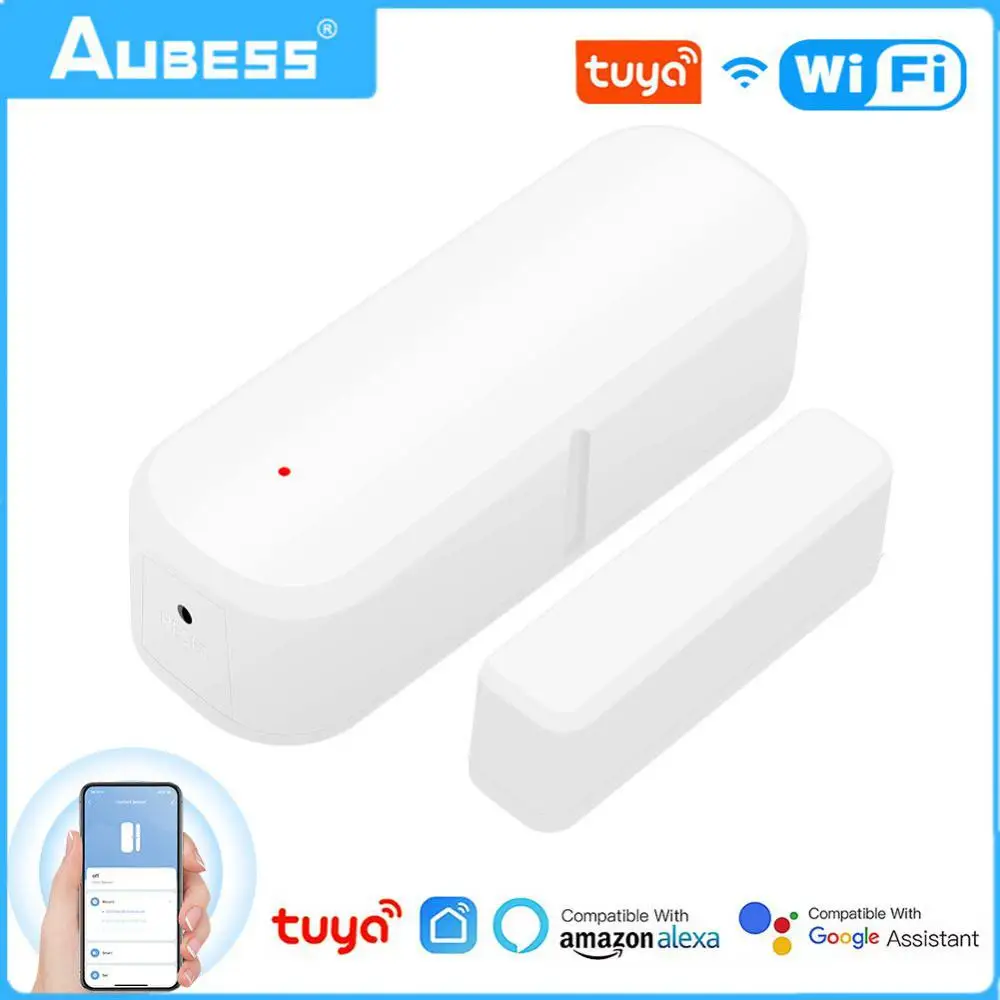 

WiFi Tuya Independent Door And Window Magnetic Sensor Wireless Connection Smart Door Detectors Work With Alexa Google Smart Home