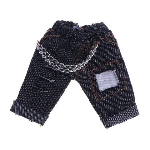 ob11 Детская одежда для малышей, джинсовая цепочка, брюки, спиртная планка и джинсы, мебель для кукол 1/12, крутые аксессуары для игрушек в стиле аниме