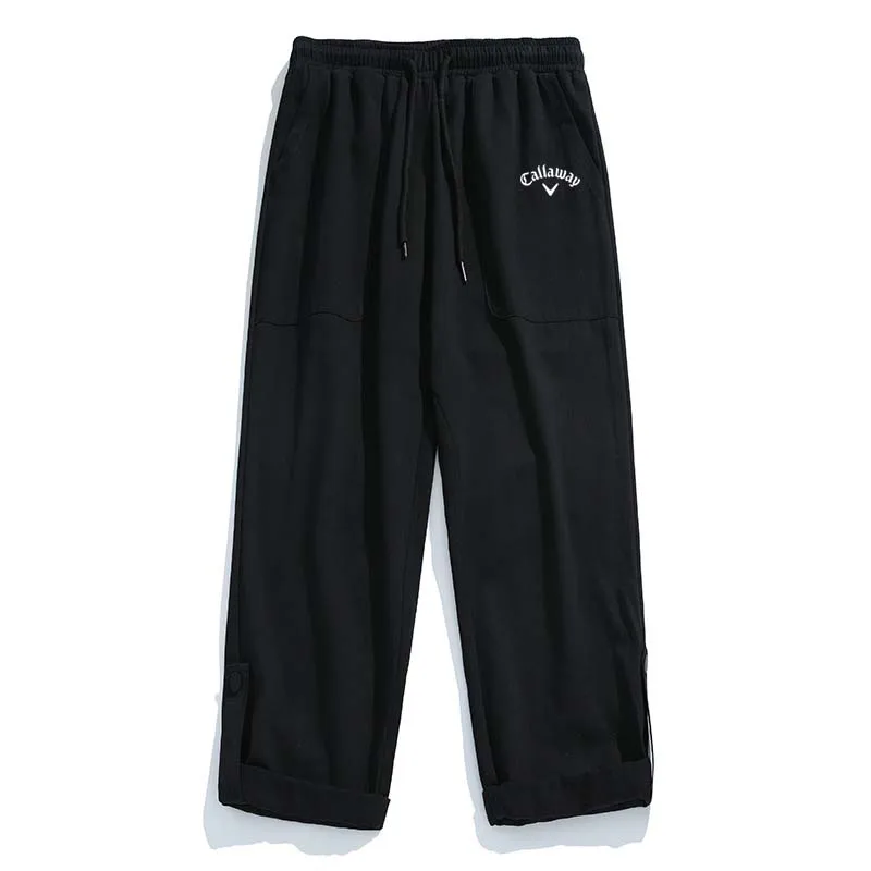 2023 New Spring Summer Sweatpants Men Golf Fashion Streetwear Loose  Design Straight Pants Work Clothes Casual