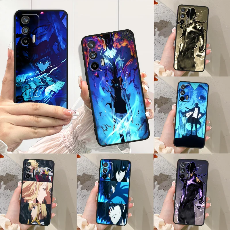 Соло Выравнивающий аниме черный телефон флейта для OPPO Reno 5 6 7 8 10 11 Z F Find X2 X3 X5 Pro Plus