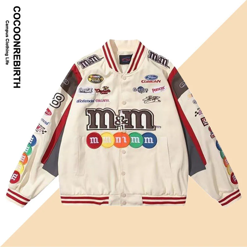 

Куртка-бомбер Мужская/Женская С Вышивкой Букв M & M