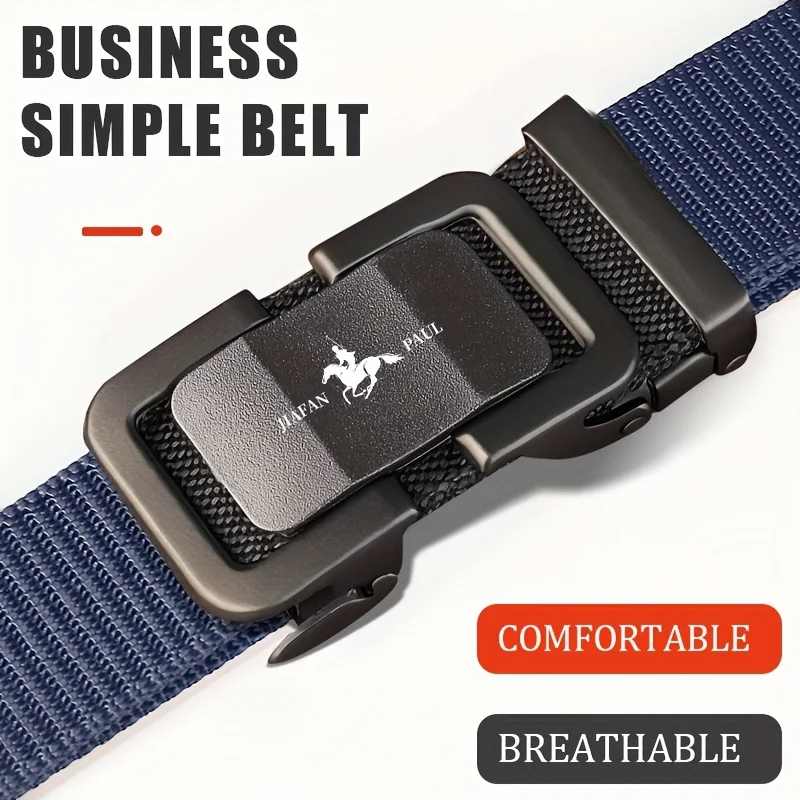 JIFANAUL Мужской Ремень С Автоматической Металлической Пряжкой Нейлоновая