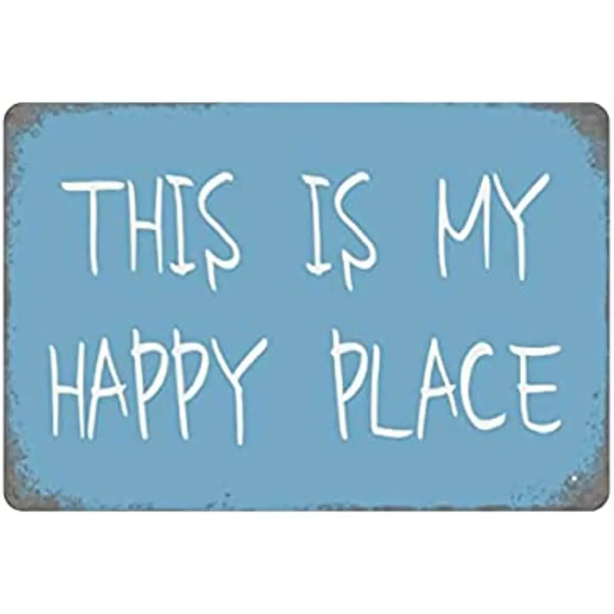 

New Metal Tin Sign Vintage This My Happy Place Shop Mural Bathroom for Home, Living Room, Garden, Bedroom, Office