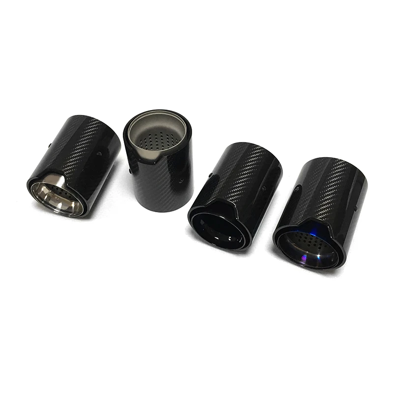 Автомобильный Универсальный Синий глушитель выхлопной трубы с прямым краем из