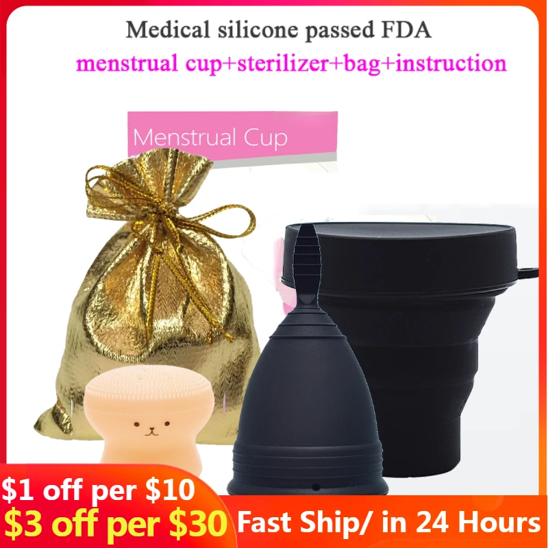 

3pcs Women Cup Medical Silicone Menstrual Cup Feminine Hygiene Copa Menstrual De Silicona Medica Reusable Menstrual Period Cups