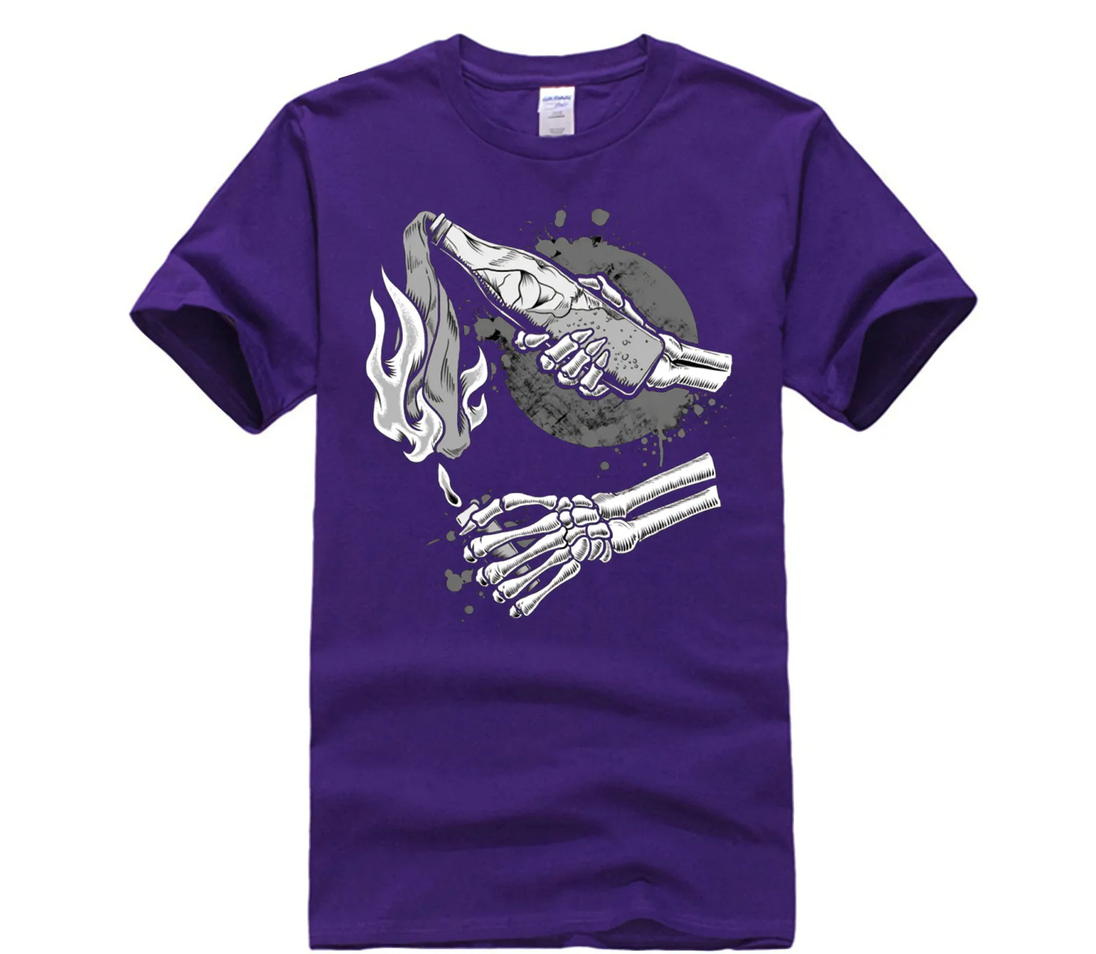 Модная креативная футболка с графическим рисунком принтом Молотова и коктейля