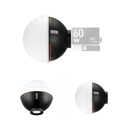 Софтбокс ZHIYUN 65 см, диффузионный купол, софтбол, крепление ZY, диффузор, шар для ZHIYUN MOLUS G60/MOLUS X100/FIVERAY M40