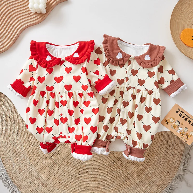 

Round Collar Long Sleeves Jumpsuit Newborn New Autumn Winter Clothes Baby Boy Girl Romper Clothes Baby Clothing Jumpsuit