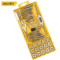 39pcs tap and die set m3 m12 screw thread metric plugs taps tap wrench alloy steel metric tap die tools sets high quality