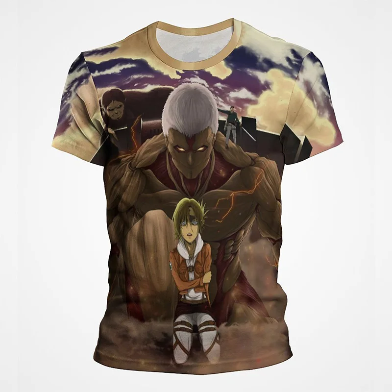 

Summer Hot Sale Men/women Hot Anime 3D Attack On Titan Printed T-shirt Fashion Casual Harajuku Style Streetwear Hip Hop Clothes